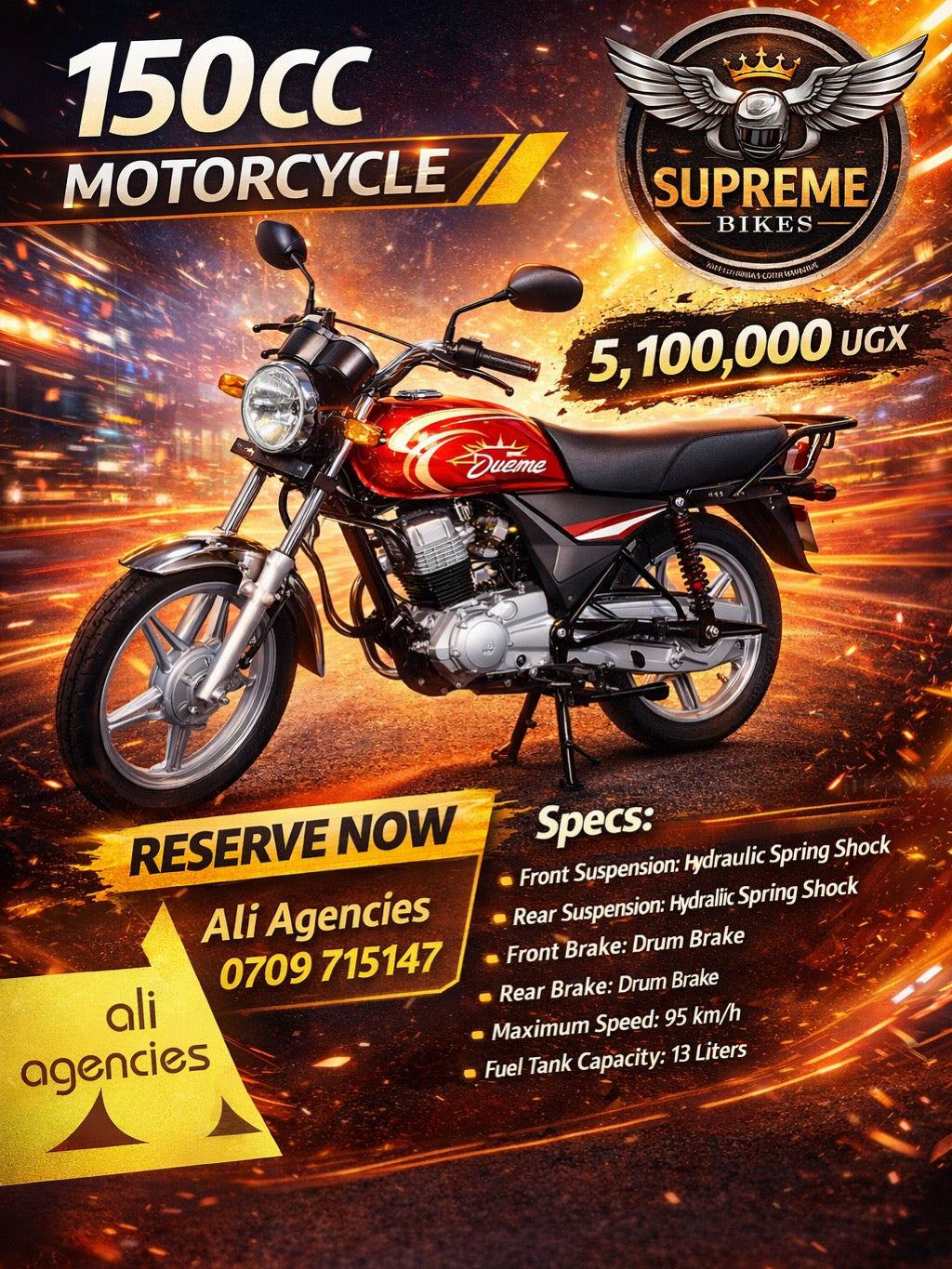 Supreme Bikes by Ali Agencies
